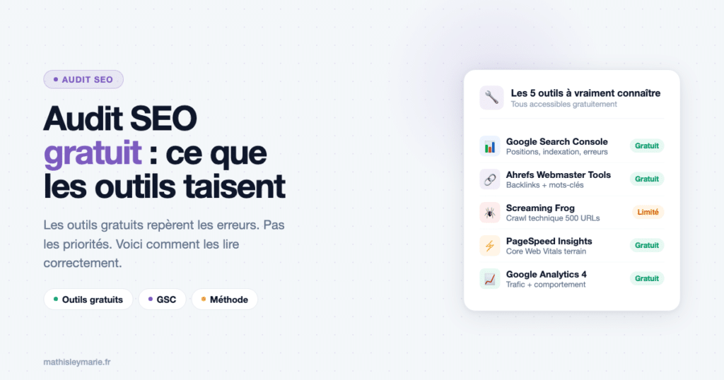 Audit SEO Gratuit en Ligne : Ce que les Outils Ne Vous Diront Jamais