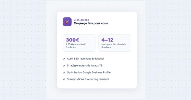 Consultant SEO Yvelines 78 — Freelance à distance pour le département 78